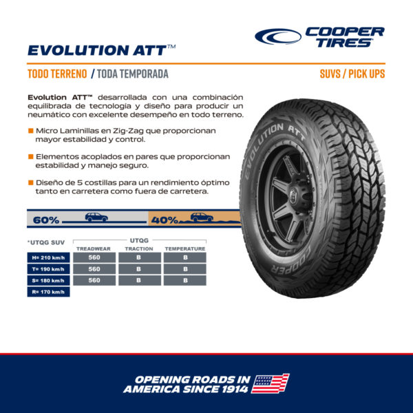 Cooper Tires Evolution ATT 245 70R16 La Casa De La Llanta